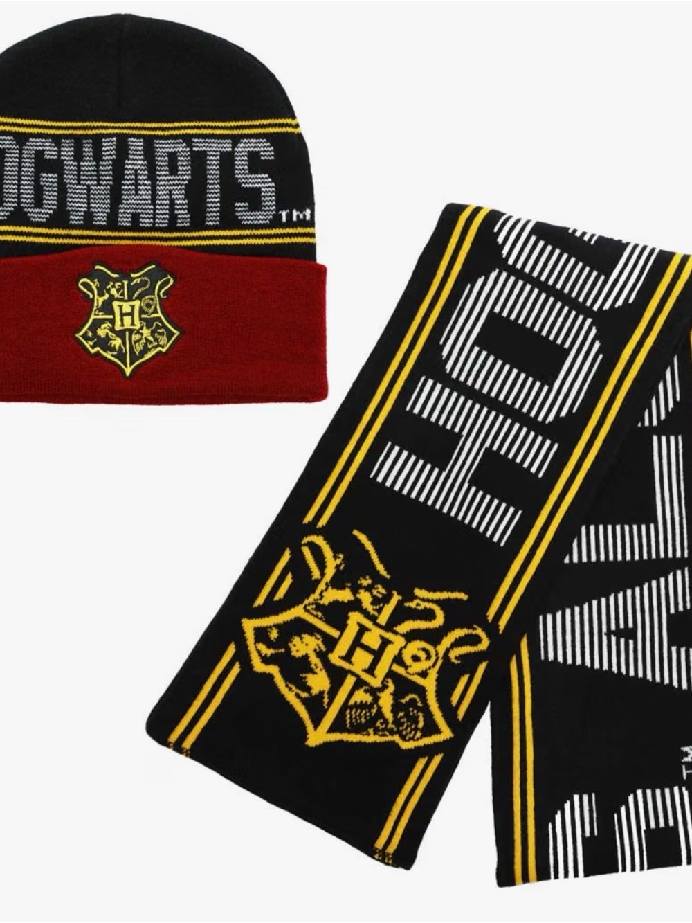 Harry Potter Hogwarts Knit Beanie and Scarf Combo